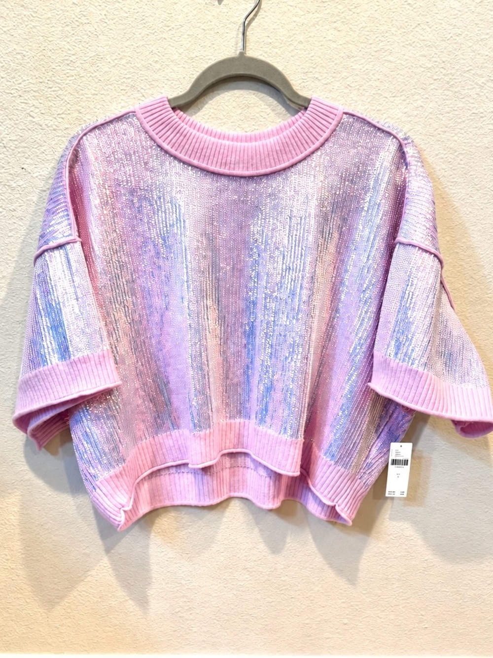 NWT Anthropologie Crew-Neck Sequin Sweater